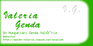 valeria genda business card